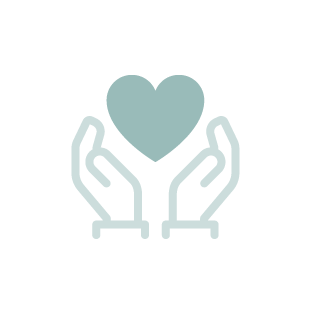 hands holding a heart icon