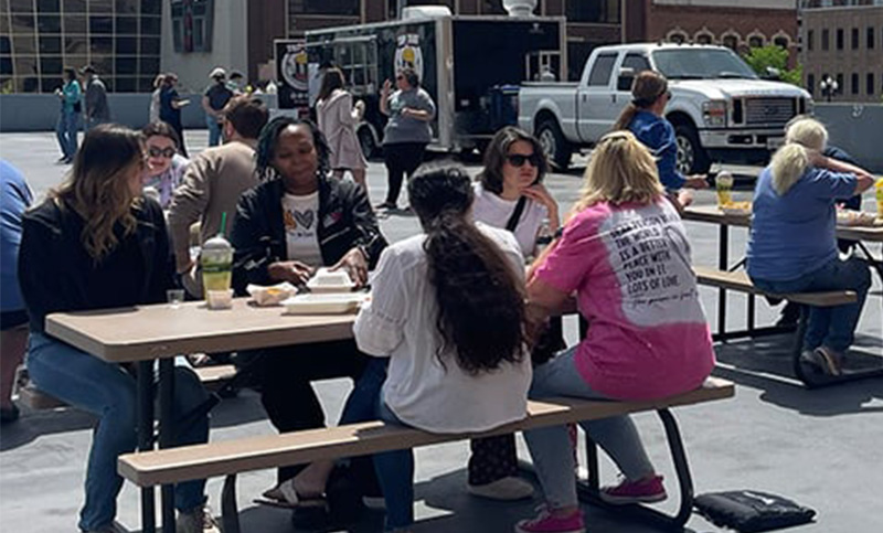 Illinois Mutual employees at the the FriYay event