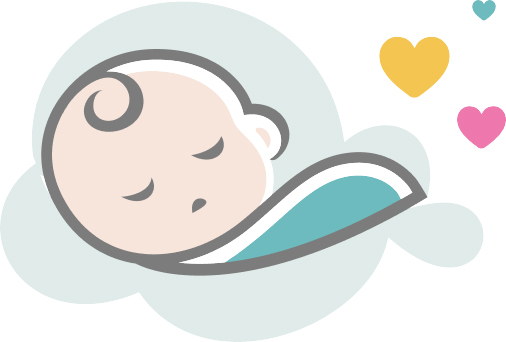 illustration of a sleeping baby