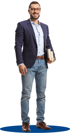 illustration of man holding briefcase