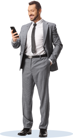 illustration of man holding a laptop