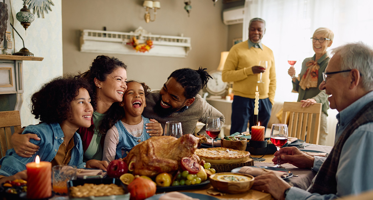 Image of a happy blended family