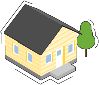 illustrated graphic of a house