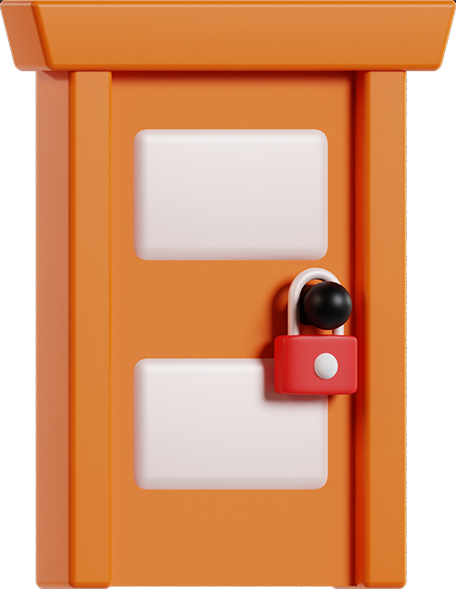 ROP-Door image of a door with a pad lock on it