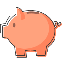 illustration of a piggy bank