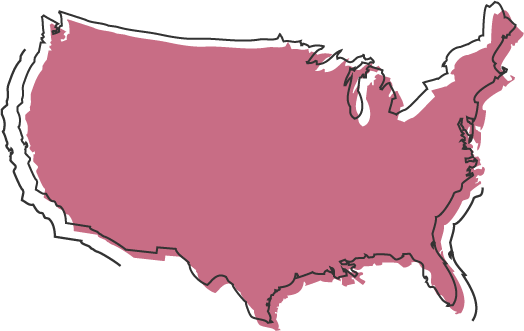 illustration of the united states map